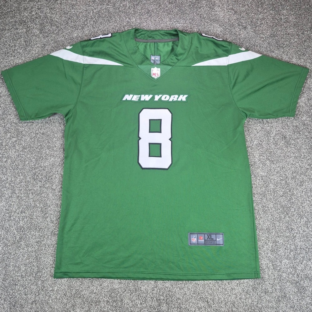 Nike On Field New York Jets Jersey Mens XL Aaron Rodgers #8 NFL Football Green